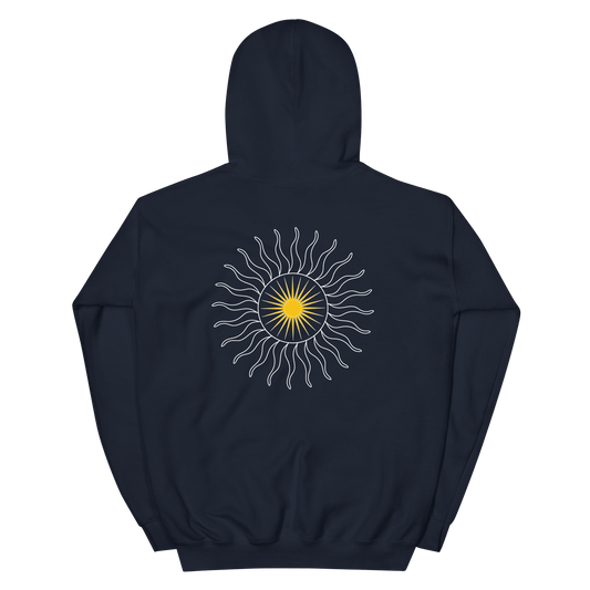 2024. Peace. Hoodie with prints on the chest and back. - GRAFOTURE