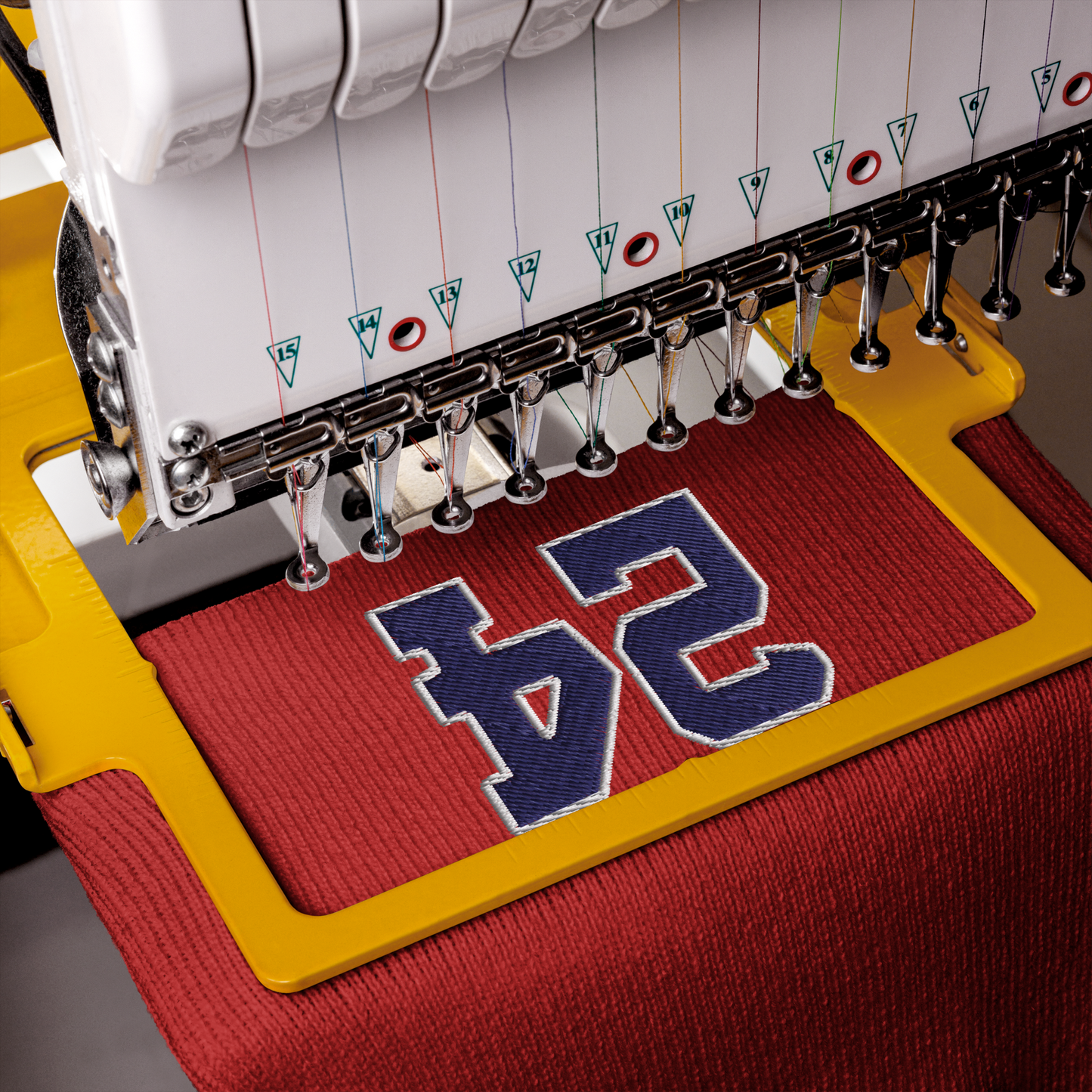 Legendary 24. Embroidered Cuffed Beanie, Red.