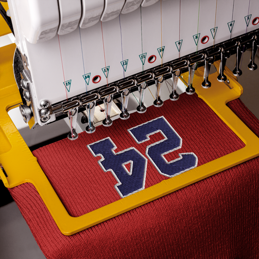 Legendary 24. Embroidered Cuffed Beanie, Red.