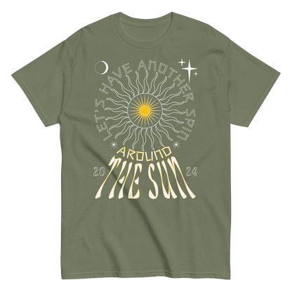 2024. Around The Sun. Classic T-shirt with a print on the front. - GRAFOTURE