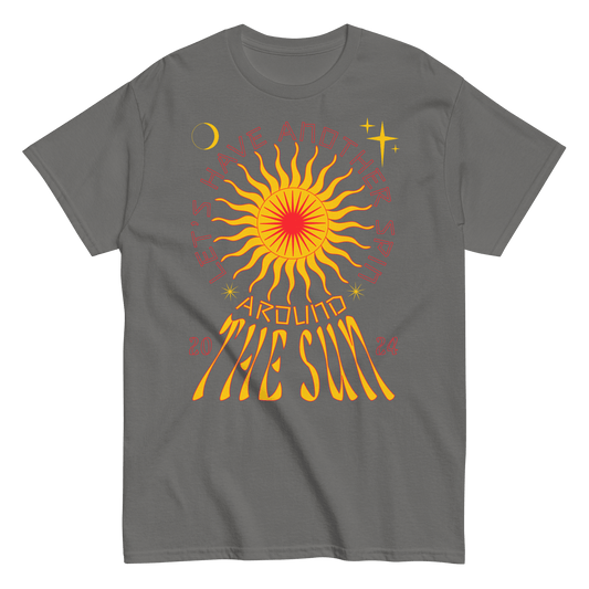 2024. Around The Sun. Classic T-shirt with a print on the front. - GRAFOTURE