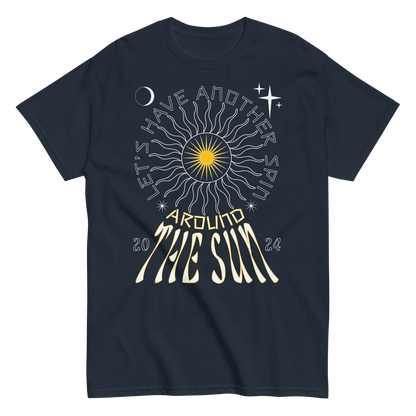 2024. Around The Sun. Classic T-shirt with a print on the front. - GRAFOTURE