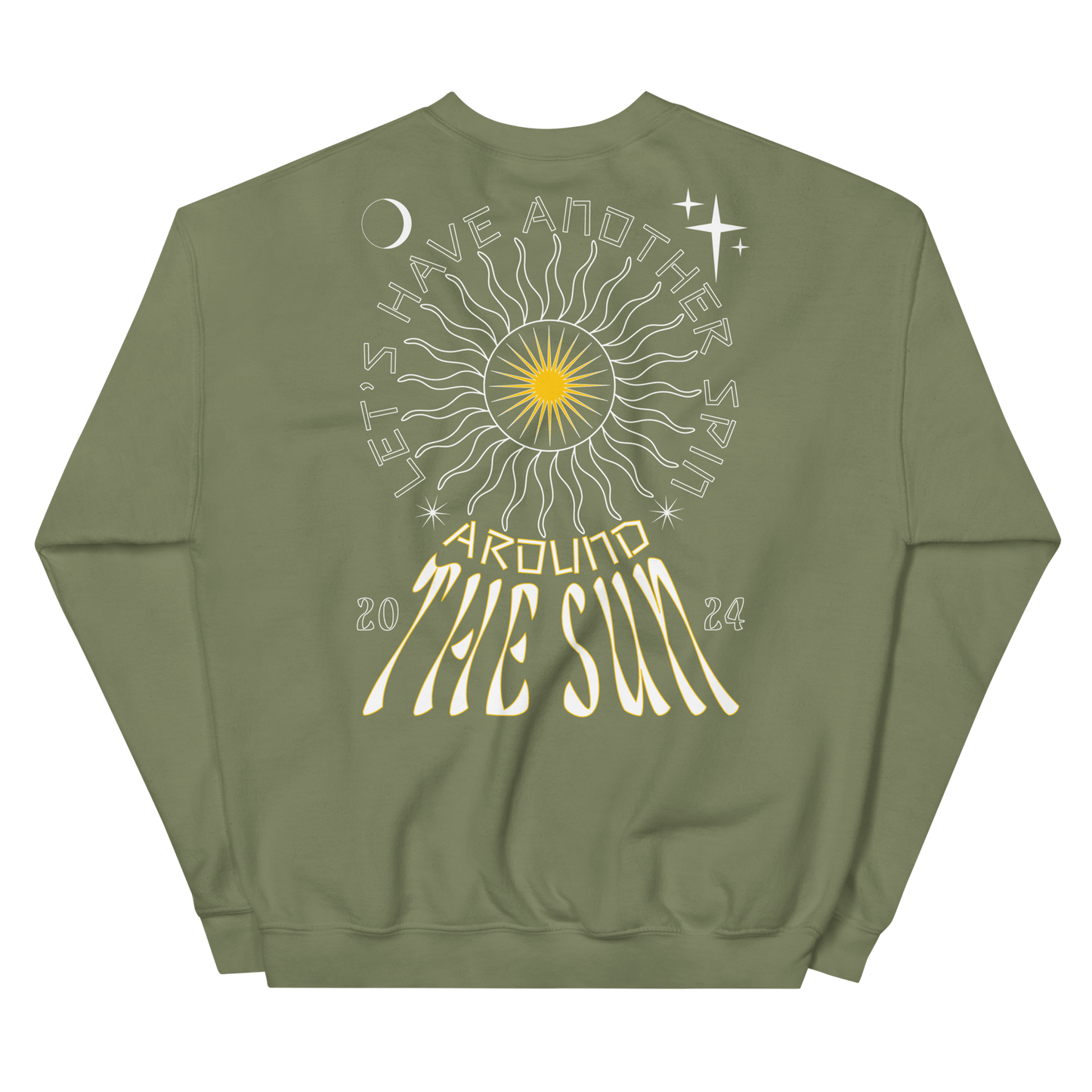 2024. Around The Sun. Sweatshirt with prints on the chest and back. - GRAFOTURE