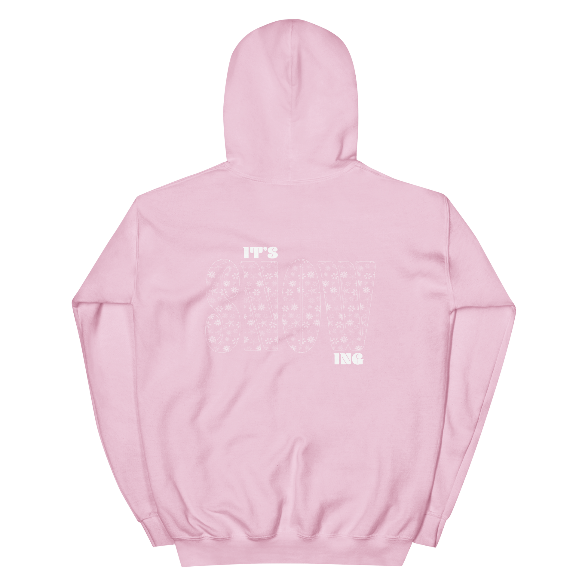 2024. It's Snowing. Hoodie with prints on the back, chest, and left sleeve. 3 colours available. - GRAFOTURE