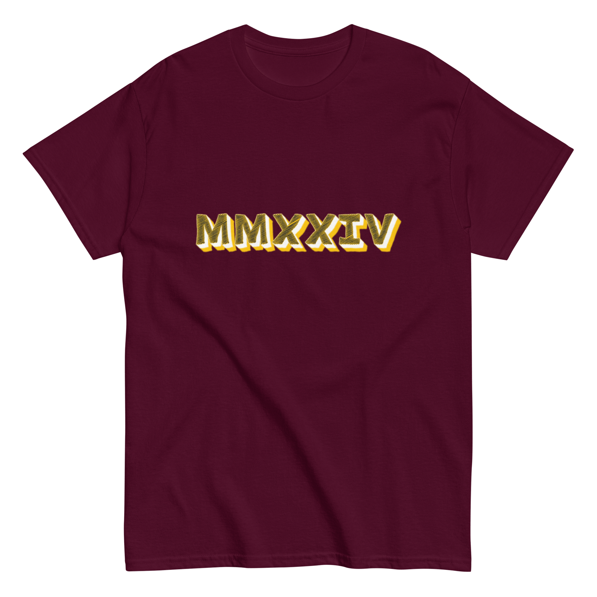 2024. MMXXIV. Classic T-shirt with a print on the front. - GRAFOTURE