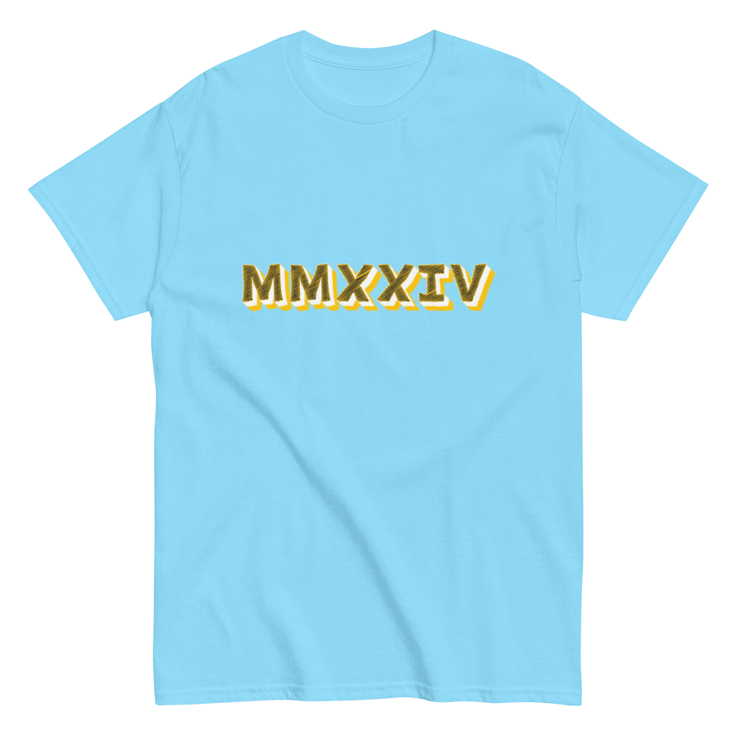 2024. MMXXIV. Classic T-shirt with a print on the front. - GRAFOTURE