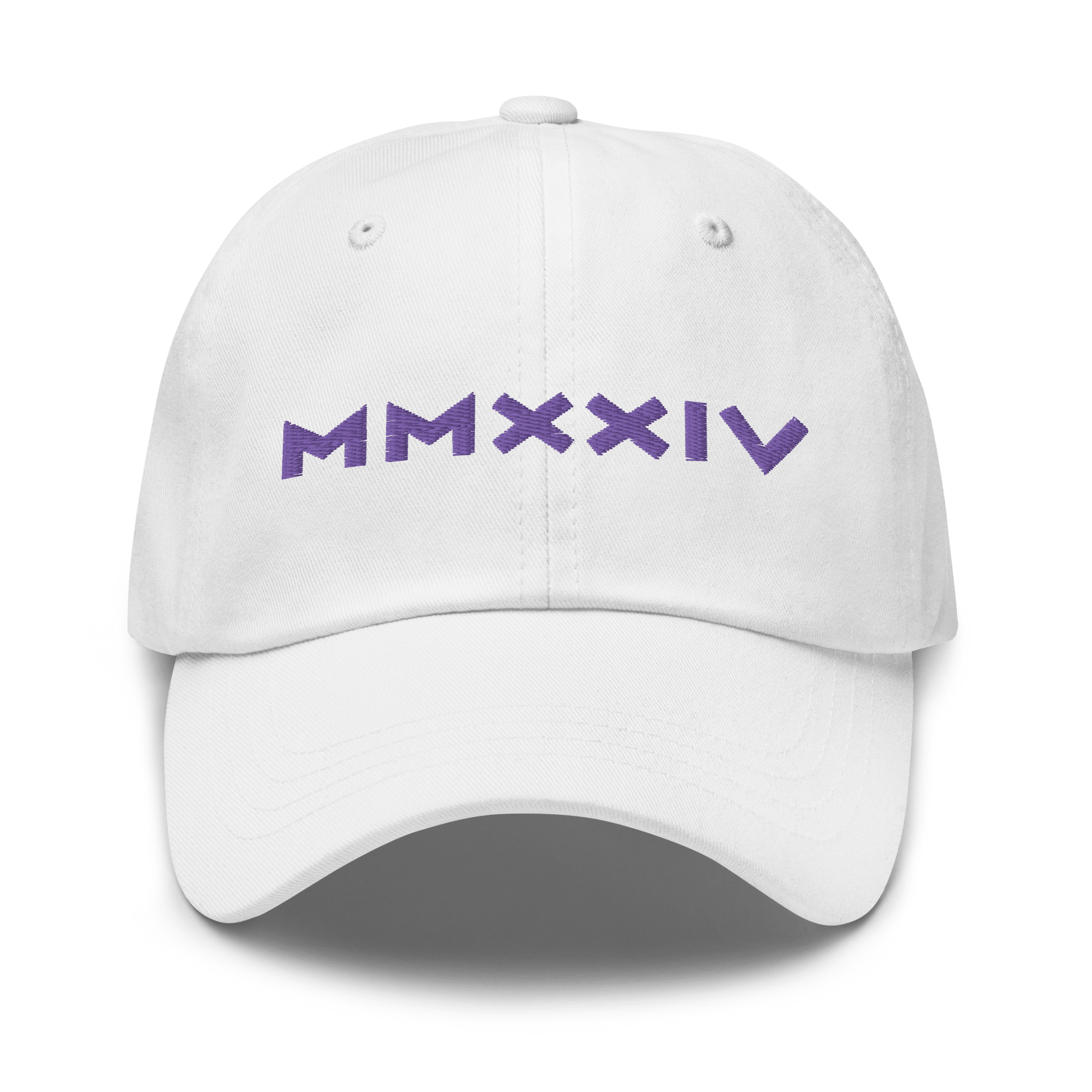 2024. MMXXIV. Dad Cap with embroidery on the front and back. - GRAFOTURE