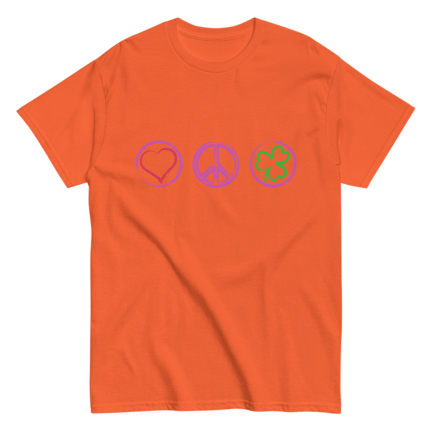 2024. Peace. Classic T-shirt with a print on the front. - GRAFOTURE