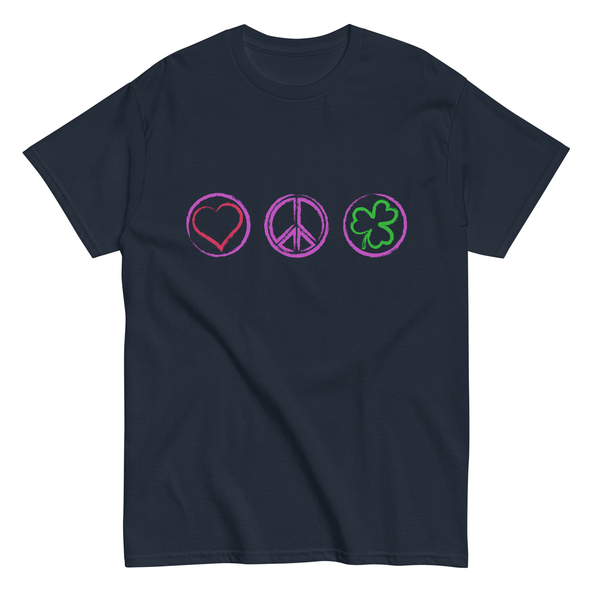 2024. Peace. Classic T-shirt with a print on the front. - GRAFOTURE