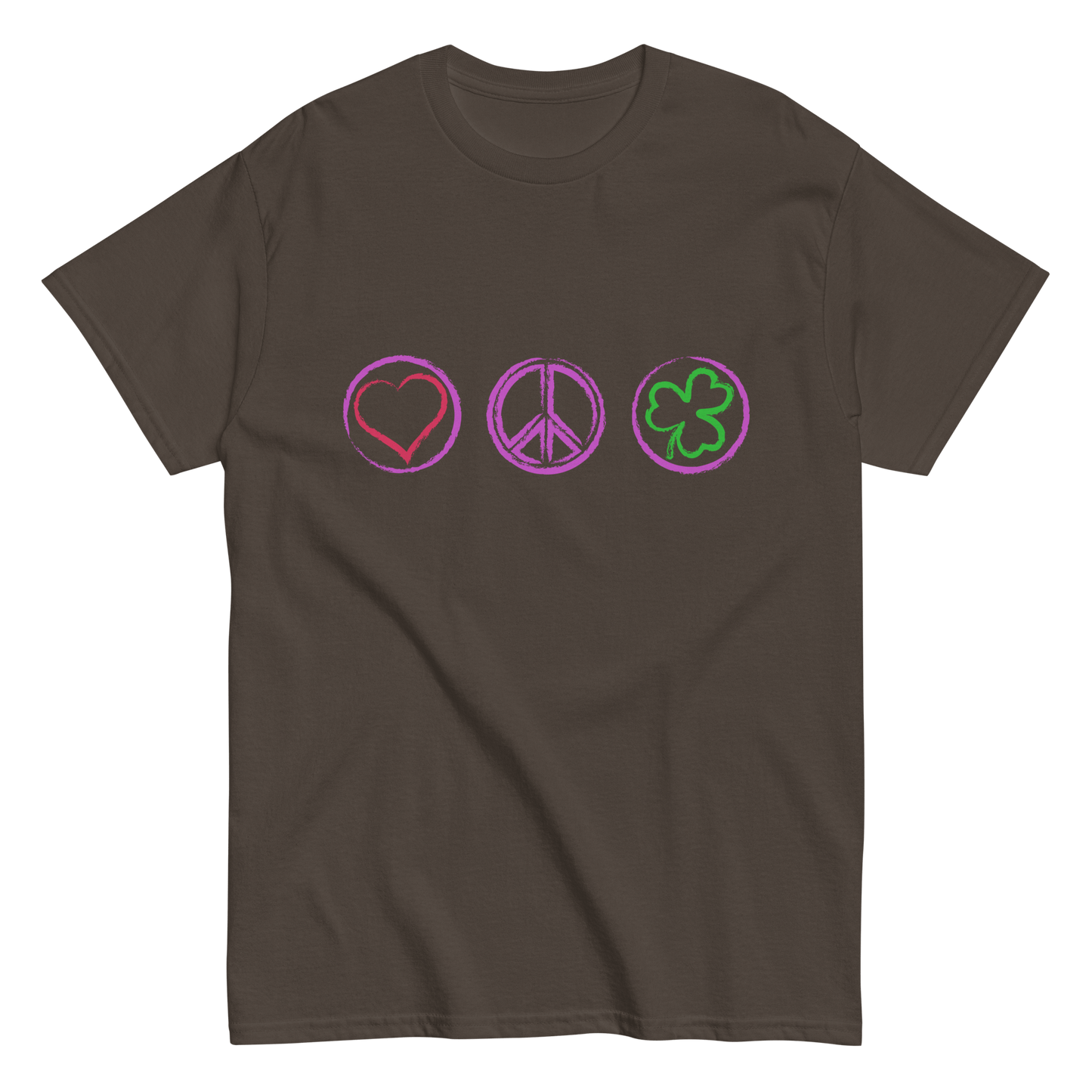 2024. Peace. Classic T-shirt with a print on the front. - GRAFOTURE