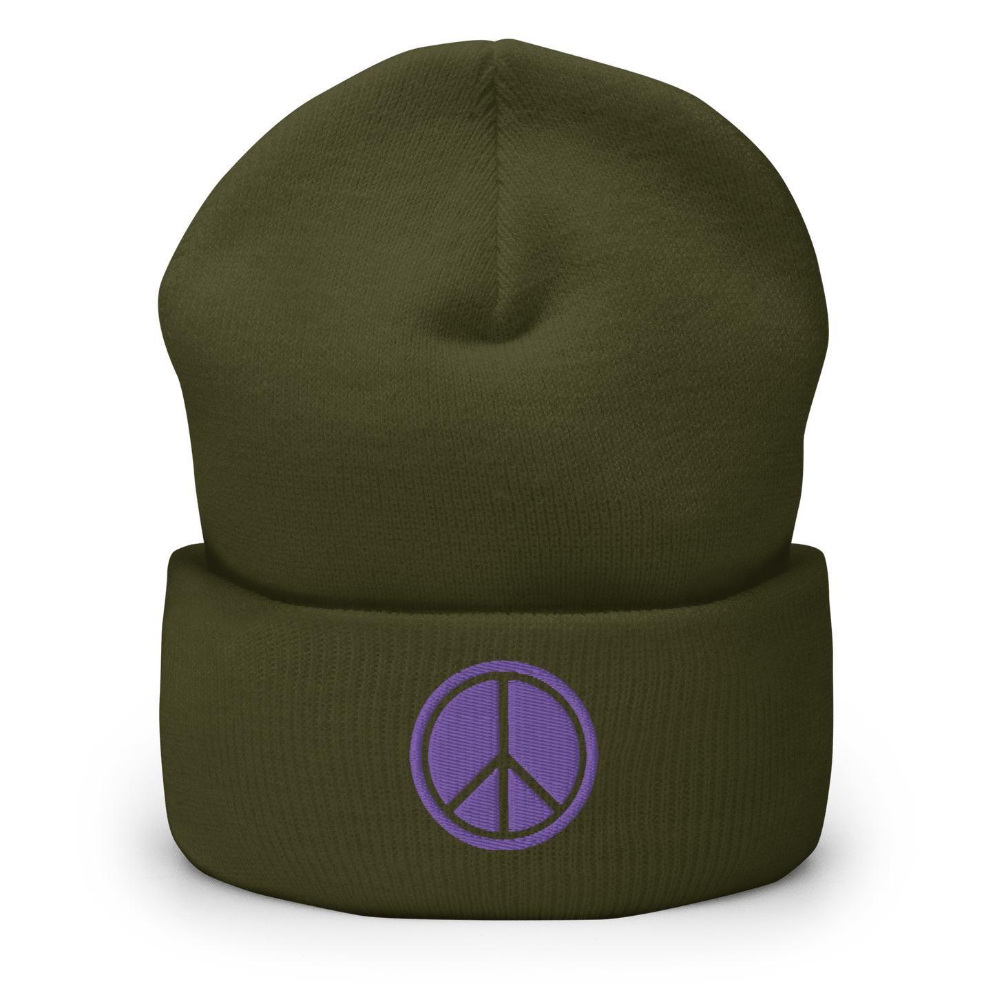 2024. Peace. Cuffed Beanie with embroidery on the front. - GRAFOTURE