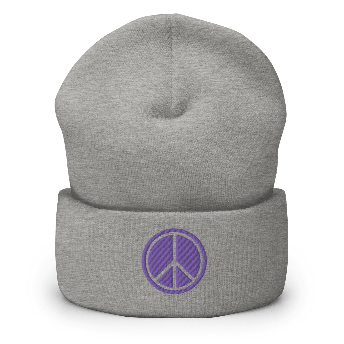 2024. Peace. Cuffed Beanie with embroidery on the front. - GRAFOTURE