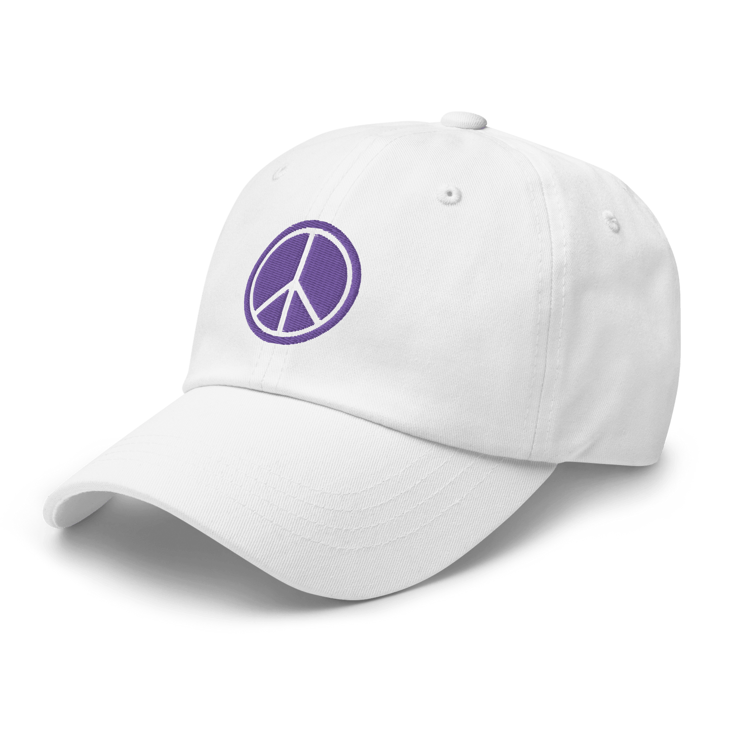 2024. Peace. Dad Cap with embroidery on the front and back. - GRAFOTURE