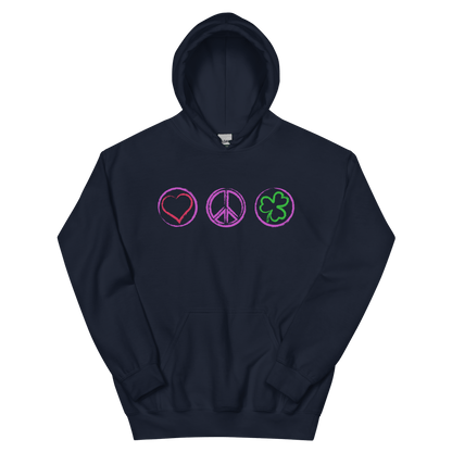 2024. Peace. Hoodie with prints on the chest and back. - GRAFOTURE