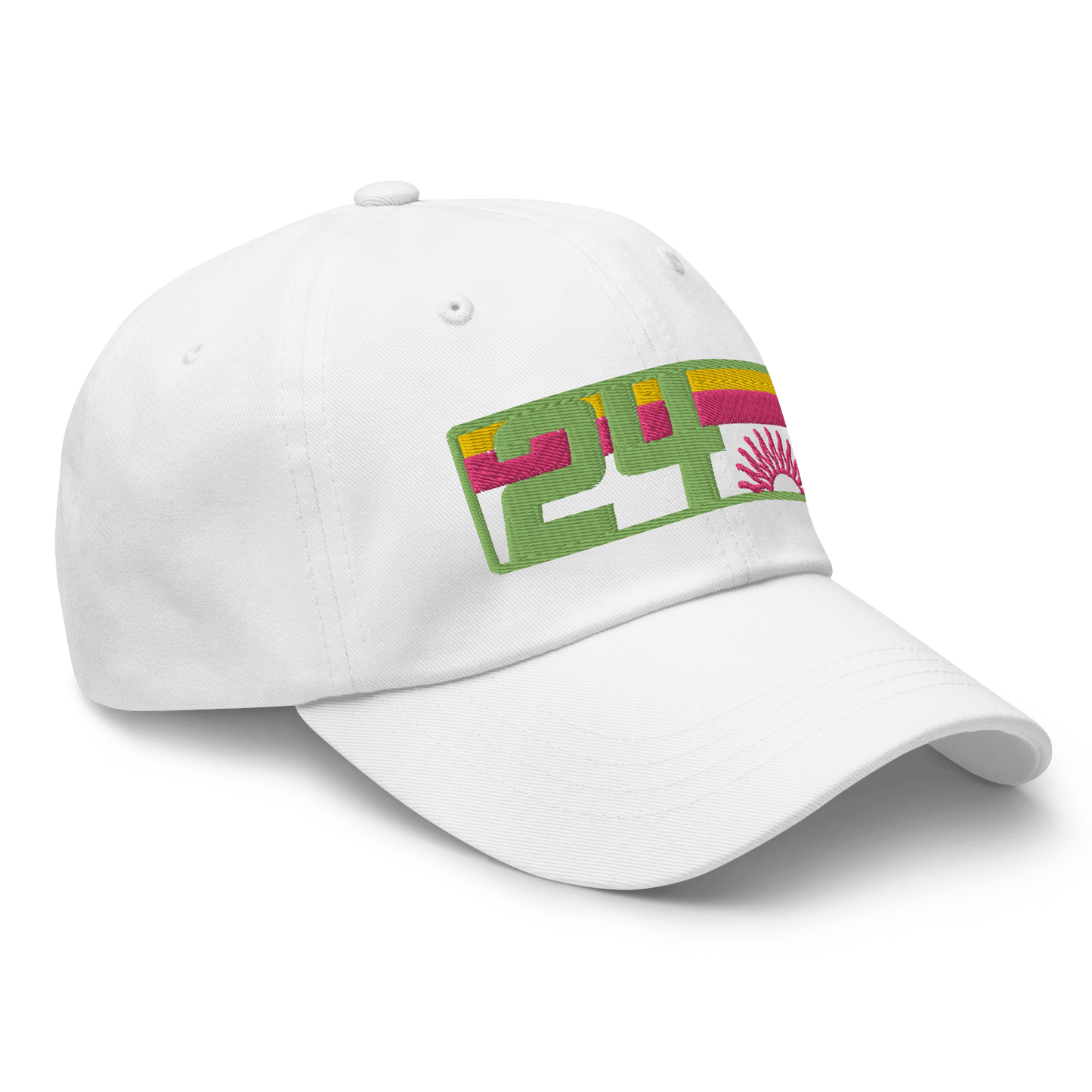 2024. Spring Edition. Embroidered Dad Cap, White. - GRAFOTURE