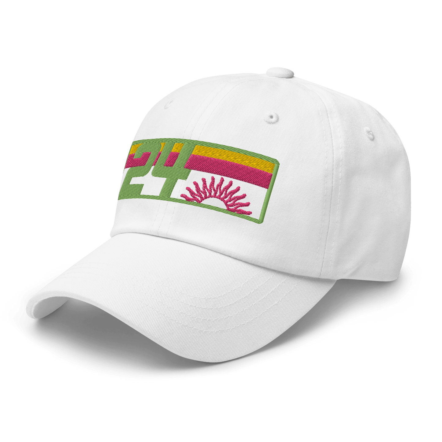 2024. Spring Edition. Embroidered Dad Cap, White. - GRAFOTURE