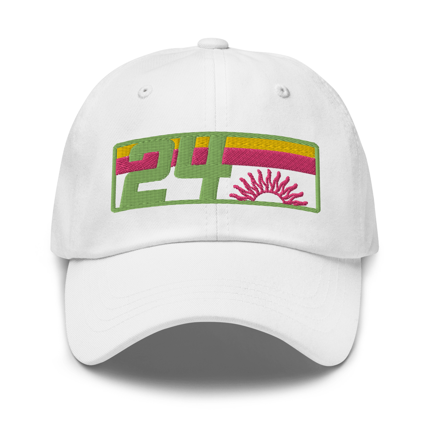 2024. Spring Edition. Embroidered Dad Cap, White. - GRAFOTURE