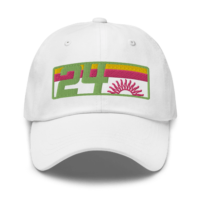 2024. Spring Edition. Embroidered Dad Cap, White. - GRAFOTURE