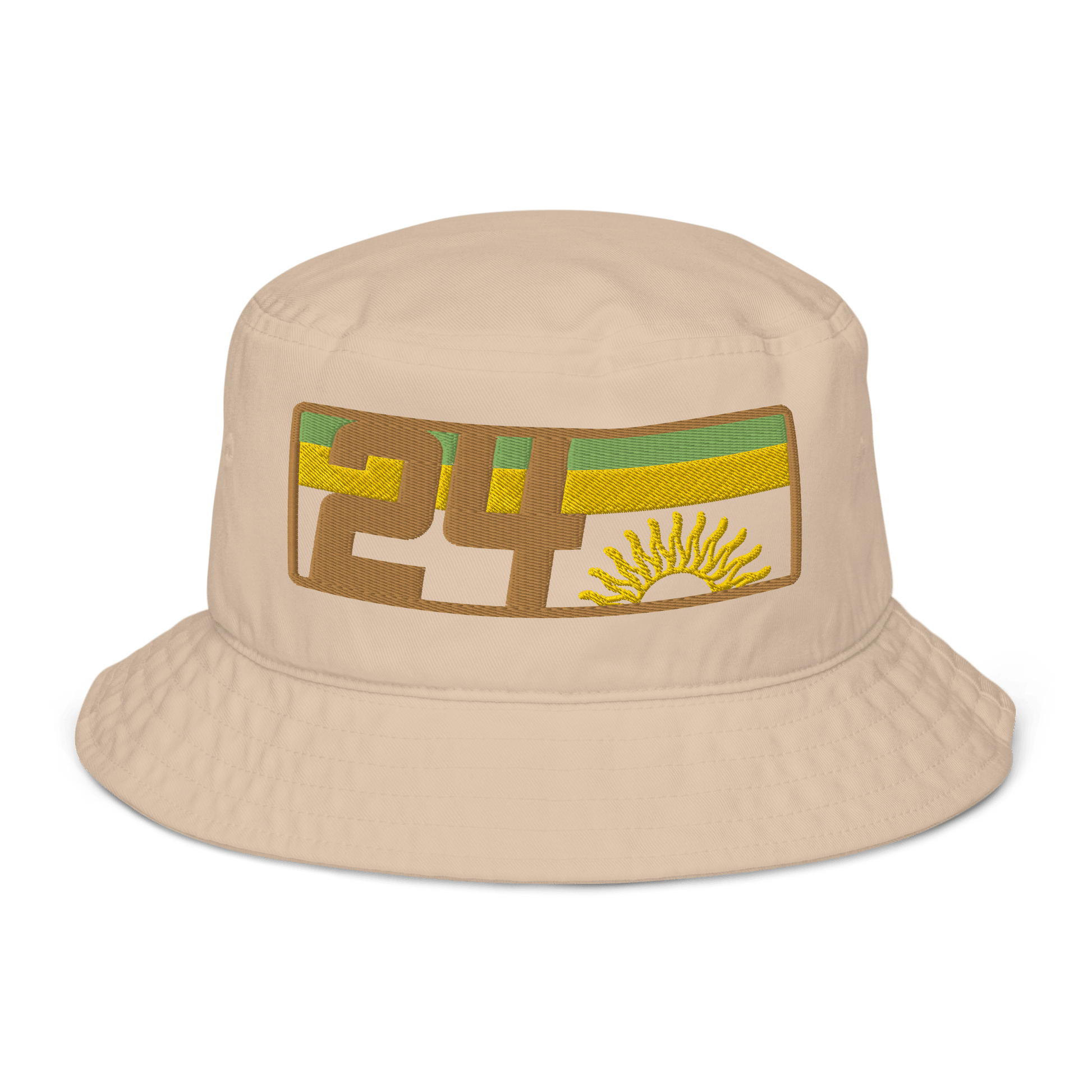 2024. Spring Edition. Embroidered Organic Bucket Hat, Desert Sand. - GRAFOTURE