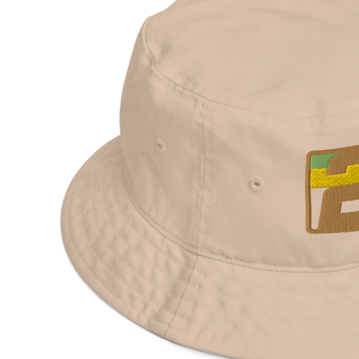 2024. Spring Edition. Embroidered Organic Bucket Hat, Desert Sand. - GRAFOTURE