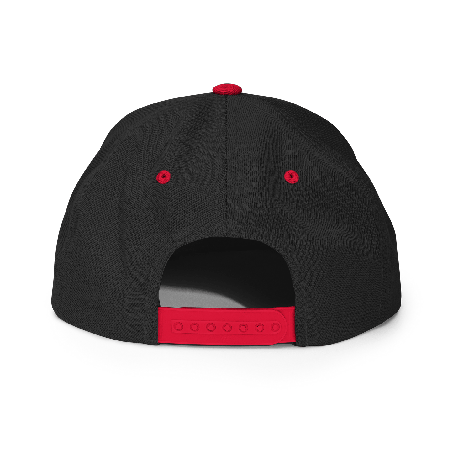 2024. Spring Edition. Embroidered Snapback Hat, Black/Red. - GRAFOTURE