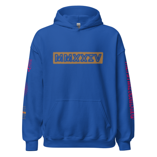 2024. Spring Edition. Graphic Hoodie, Royal Blue. - GRAFOTURE