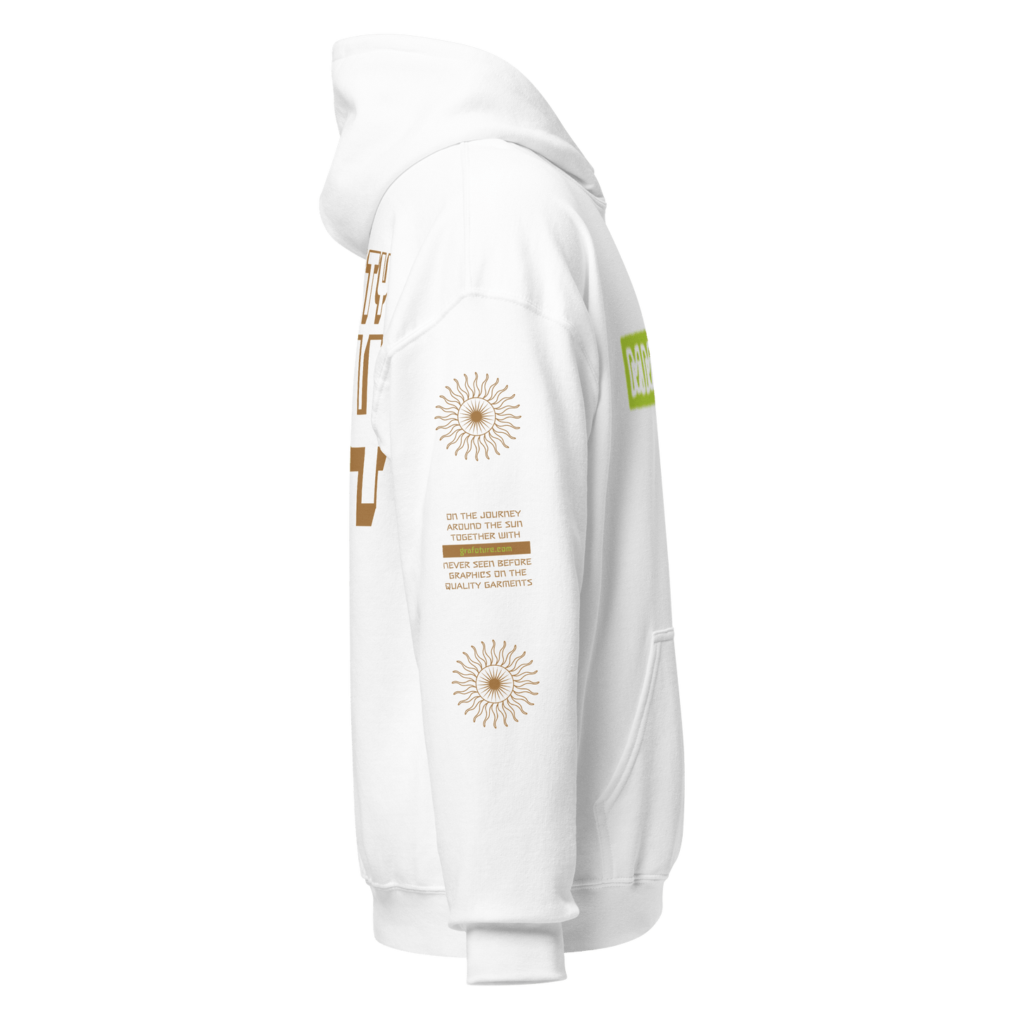 2024. Spring Edition. Graphic Hoodie, White. - GRAFOTURE