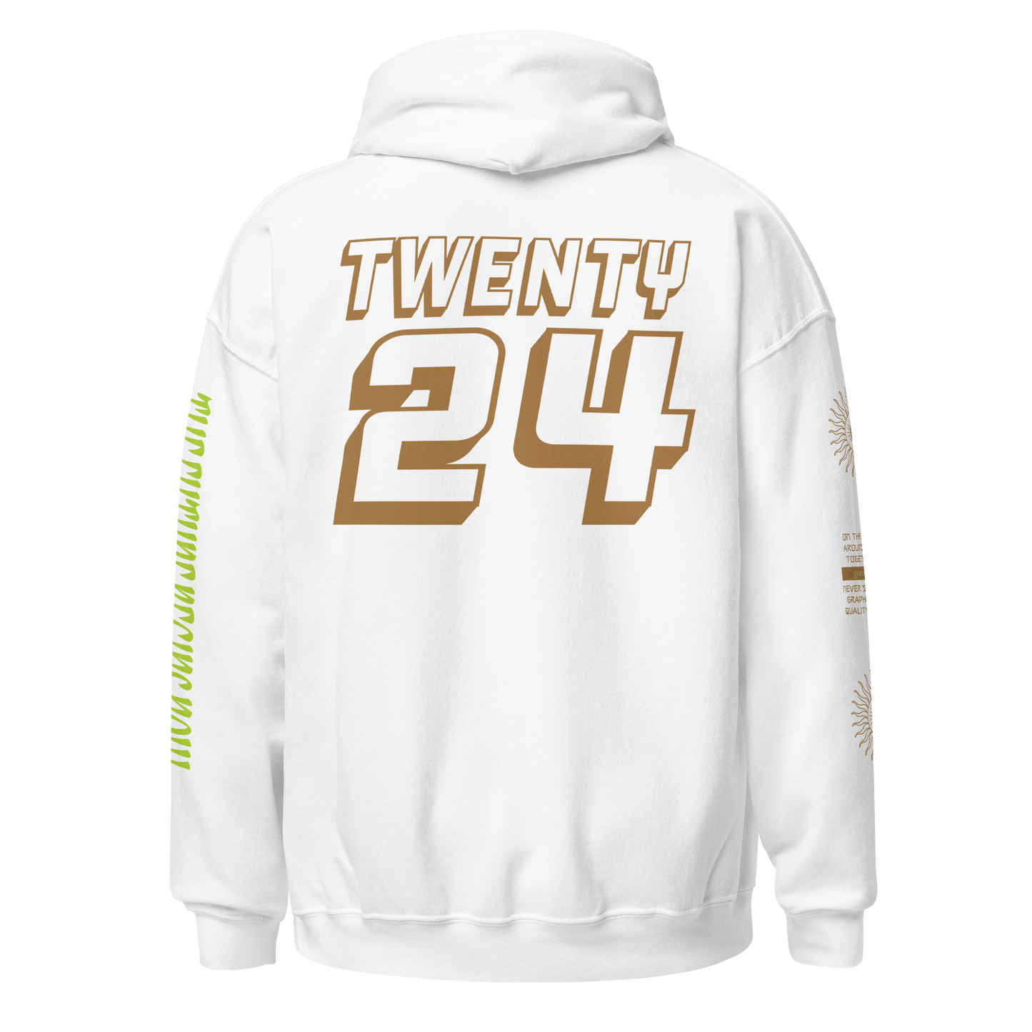 2024. Spring Edition. Graphic Hoodie, White. - GRAFOTURE