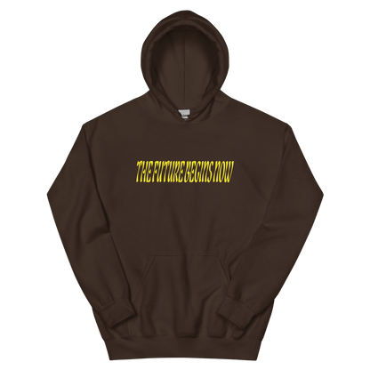 2024. Spring Edition. Graphic Peace Sign Hoodie, Dark Brown. - GRAFOTURE