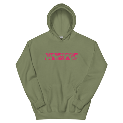 2024. Spring Edition. Graphic Peace Sign Hoodie, Olive Green. - GRAFOTURE