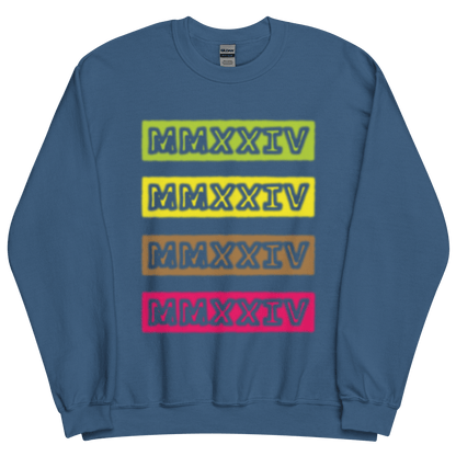 2024. Spring Edition. Graphic Sweatshirt, Indigo Blue. - GRAFOTURE