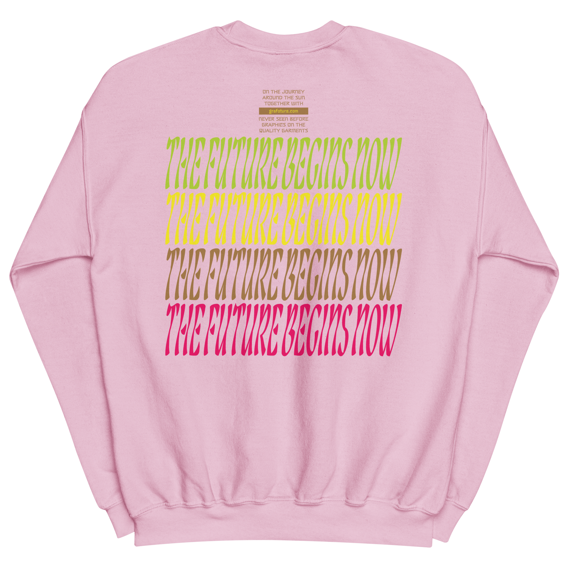 2024. Spring Edition. Graphic Sweatshirt, Pink. - GRAFOTURE