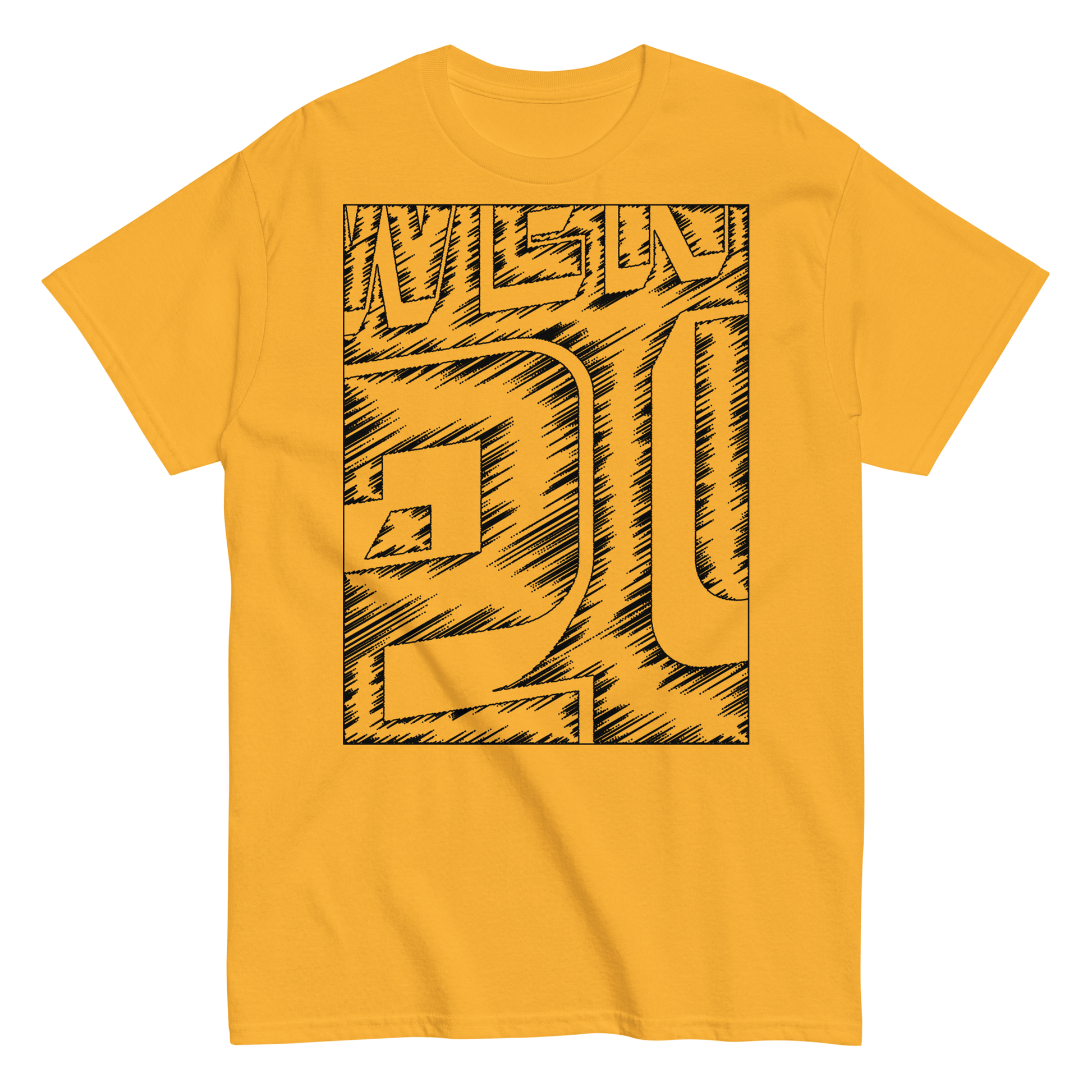 2024. Spring Edition. Graphic T-shirt, Gold Yellow. - GRAFOTURE