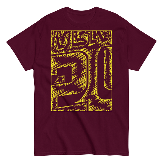 2024. Spring Edition. Graphic T-shirt, Maroon. - GRAFOTURE