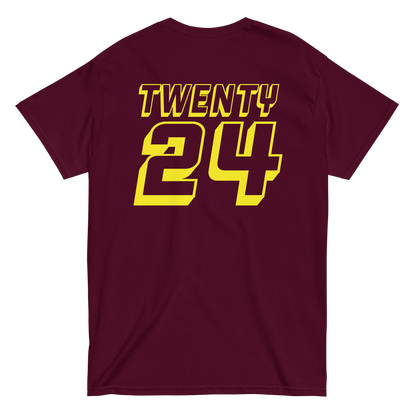 2024. Spring Edition. Graphic T-shirt, Maroon. - GRAFOTURE