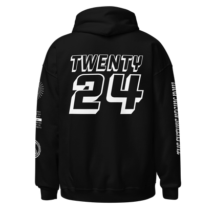 2024. The Journey. Black Hoodie with prints on the front, back, and both sleeves. - GRAFOTURE