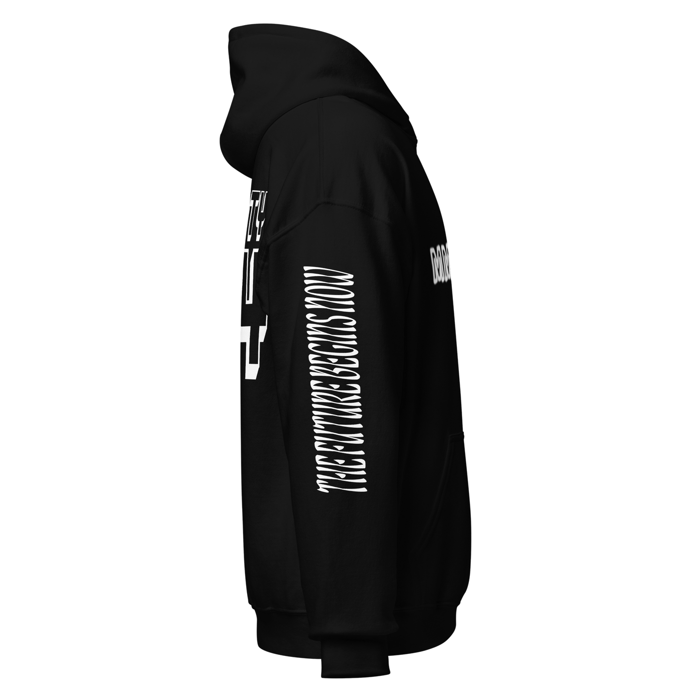 2024. The Journey. Black Hoodie with prints on the front, back, and both sleeves. - GRAFOTURE