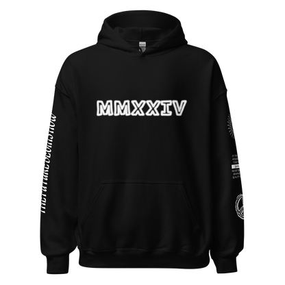 2024. The Journey. Black Hoodie with prints on the front, back, and both sleeves. - GRAFOTURE