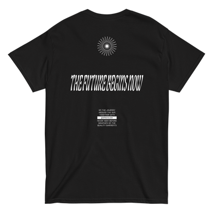 2024. The Journey. Black T-shirt with prints on the front and back. - GRAFOTURE