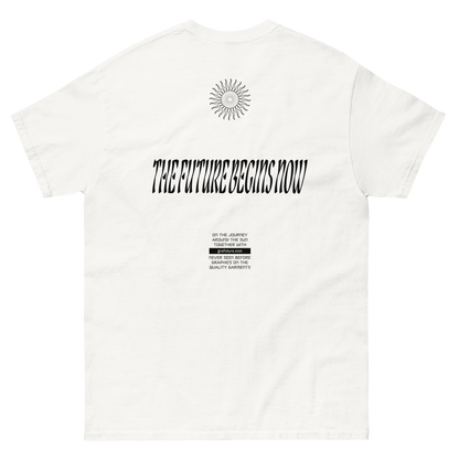 2024. The Journey. White T-shirt with prints on the front and back. - GRAFOTURE