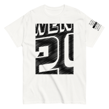 2024. The Journey. White T-shirt with prints on the front, back and left sleeve. - GRAFOTURE