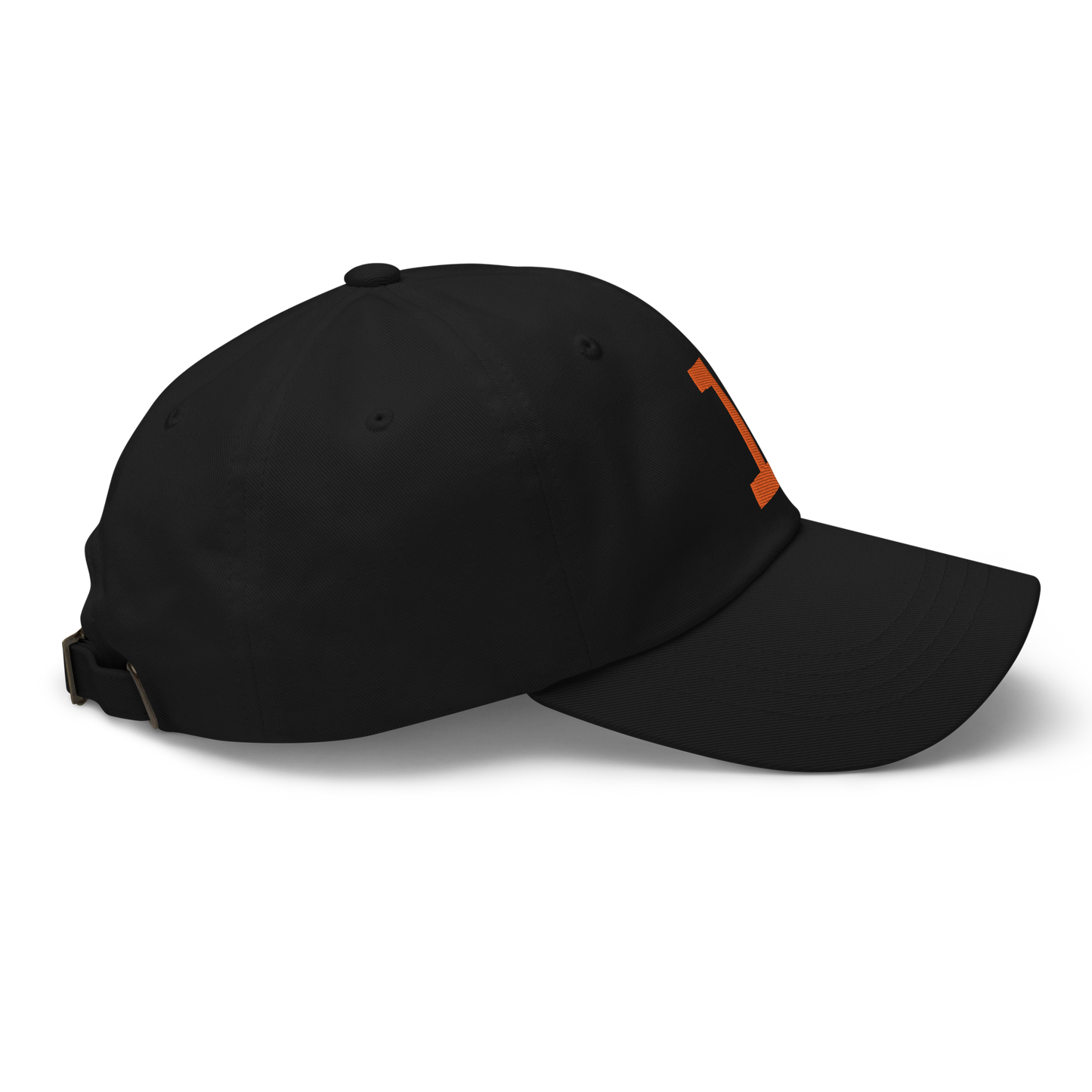 Anniversary 1. Embroidered Dad Cap, Black/Orange.