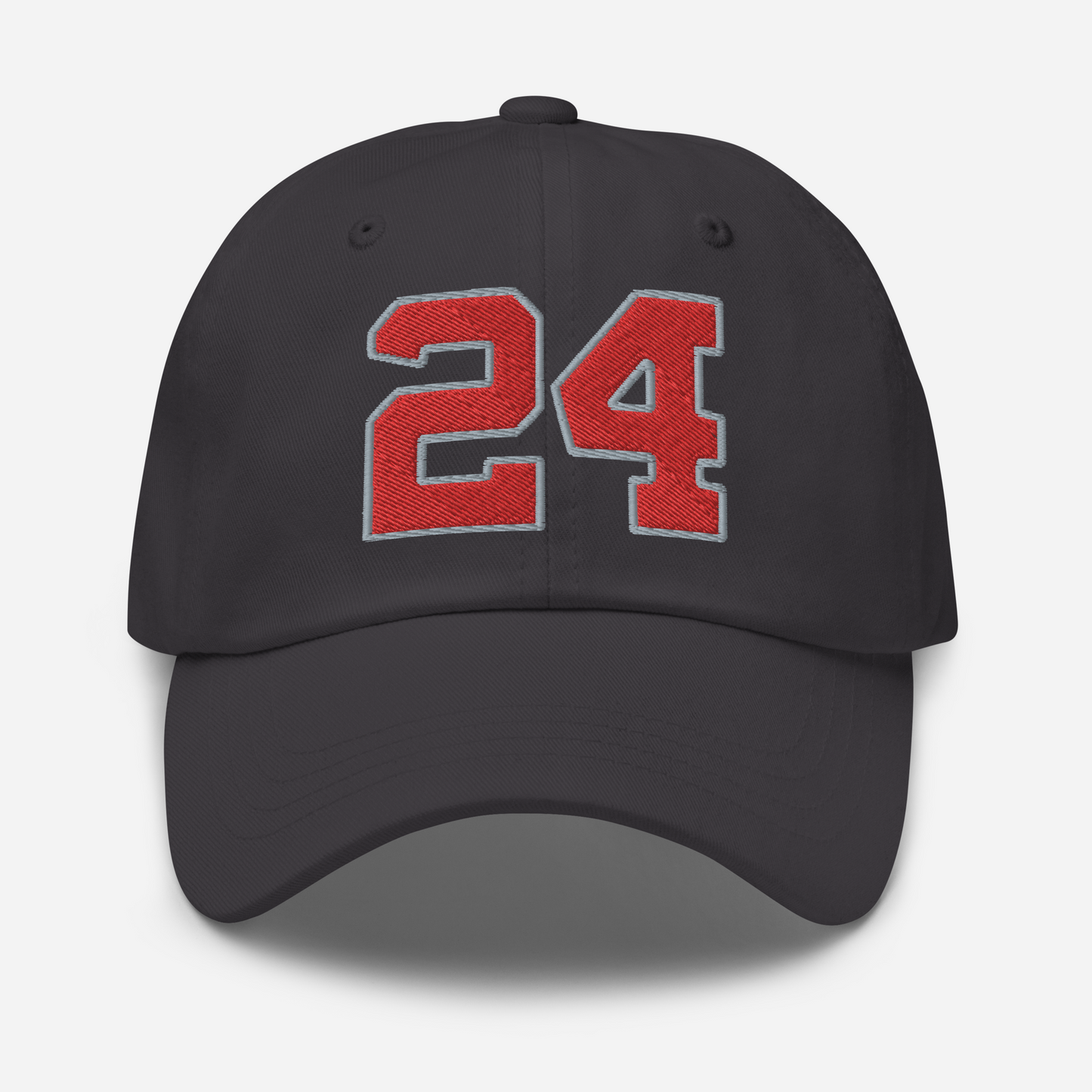 Legendary 24. Embroidered Dad Hat, Dark Grey.