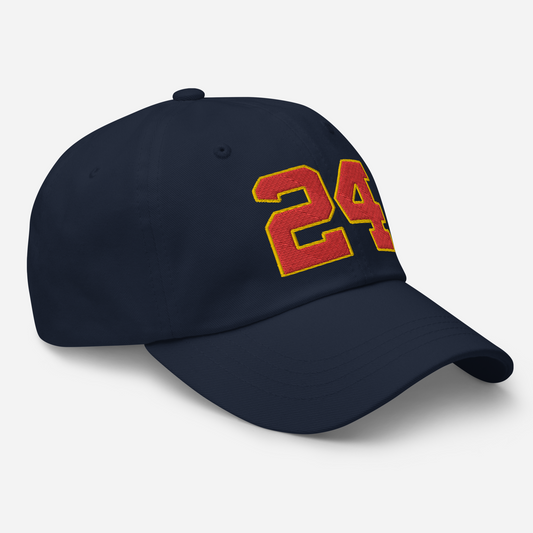 Legendary 24. Embroidered Dad Hat, Navy.