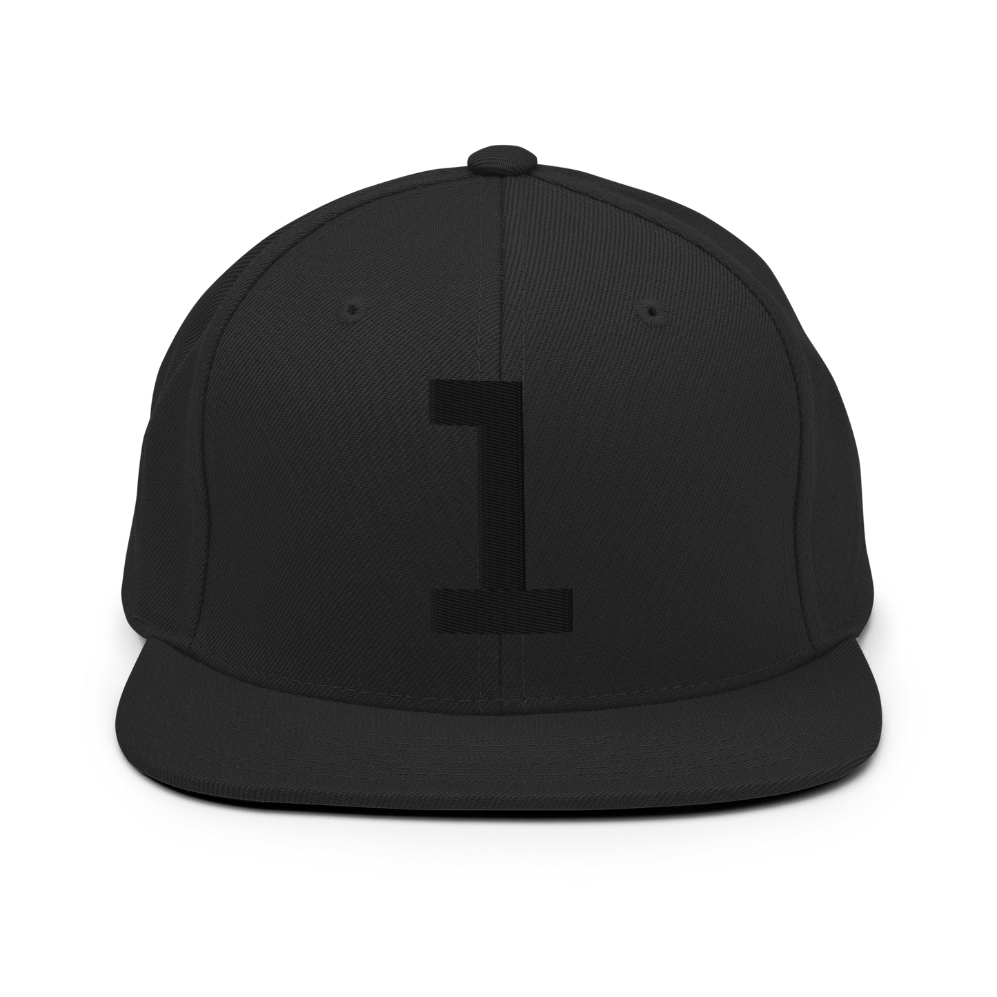 Anniversary 1. Snapback Hat With 3D Puff Embroidery, Black.