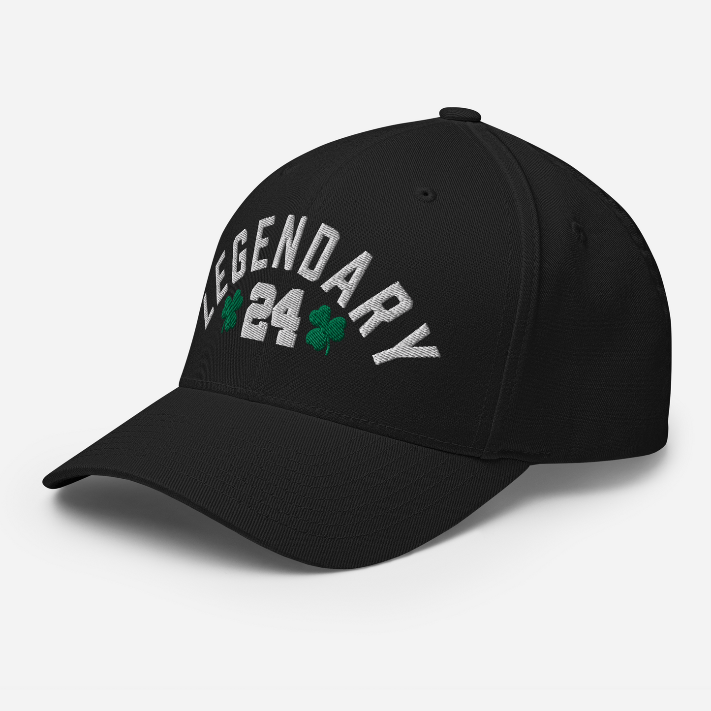 Legendary 24. Closed Back Baseball Cap, Black.