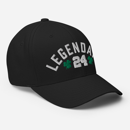 Legendary 24. Closed Back Baseball Cap, Black.