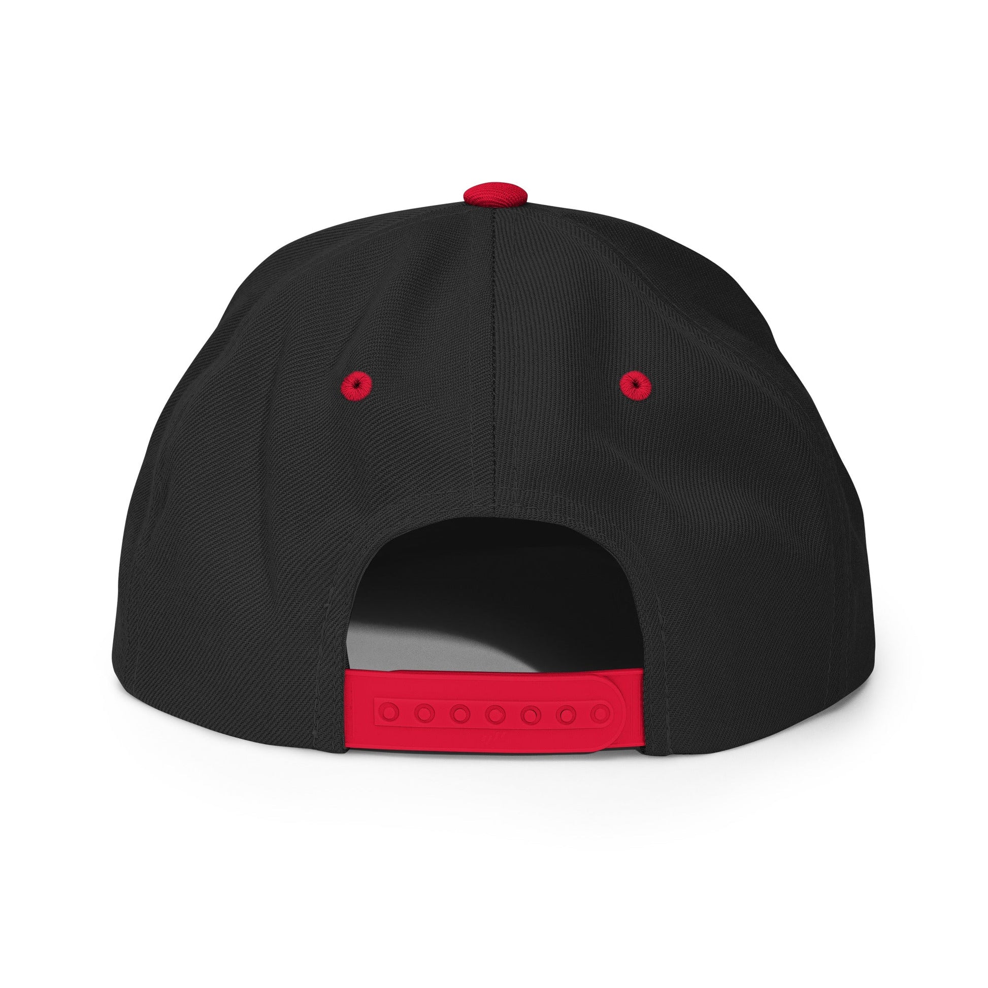 OKINAWA. #11. Embroidered Snapback Hat, Black/Red. - GRAFOTURE