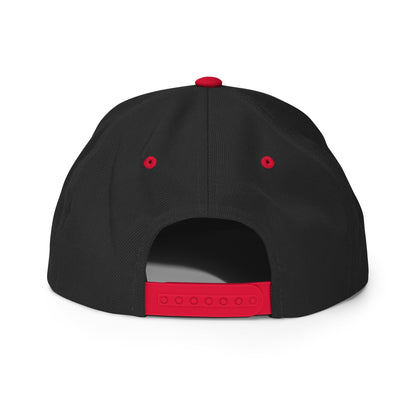 OKINAWA. #11. Embroidered Snapback Hat, Black/Red. - GRAFOTURE