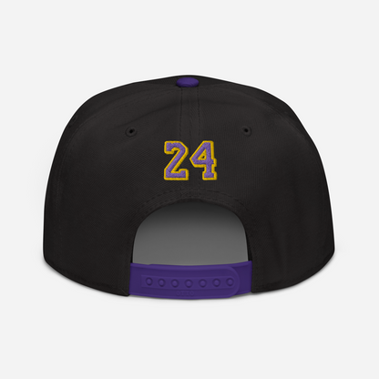 Legendary 24. Embroidered Snapback Hat, Purple/Black.